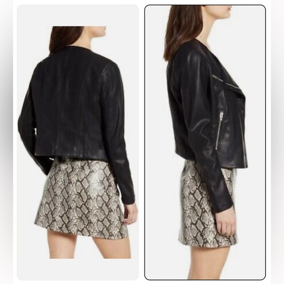 Blank NYC Record Breaker Collarless Faux Leather Moto Jacket - Picture 11 of 13